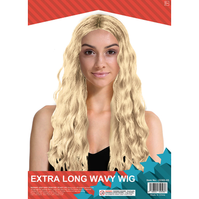 Long Wavy Middle Part Wig Blonde