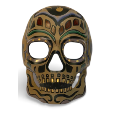 Sugar Skull Brown Face Mask