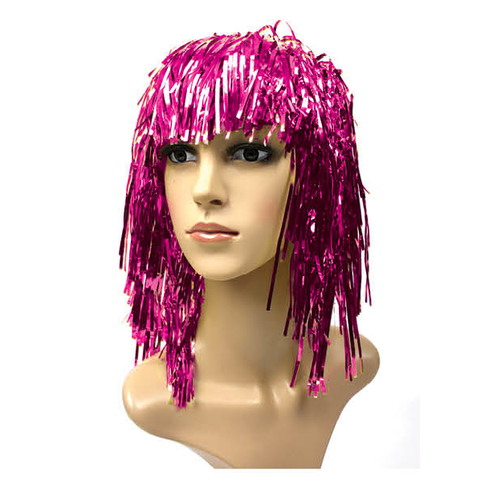Tinsel Wig HotPink