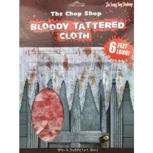 bloody tattered cloth