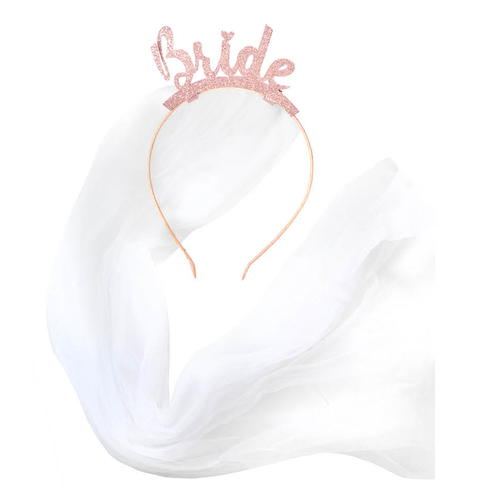 bride headband with veil1