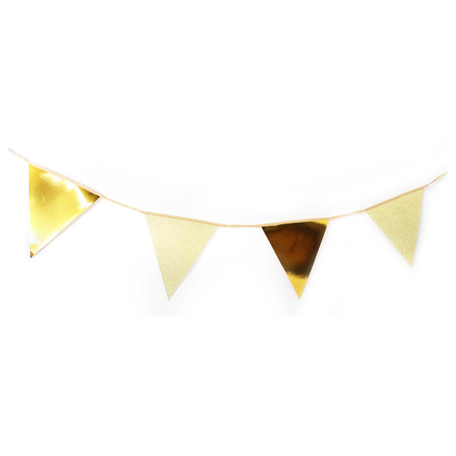 flag bunting gold