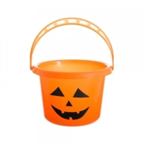 orange halloween loot bucket