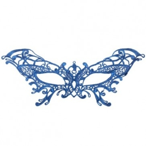 serena lace blue eye mask