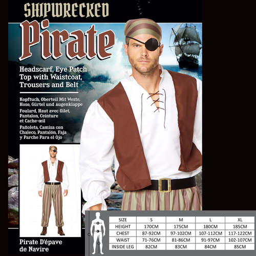 Ship Wreck Pirate Costume - Online Costume Shop - Australia