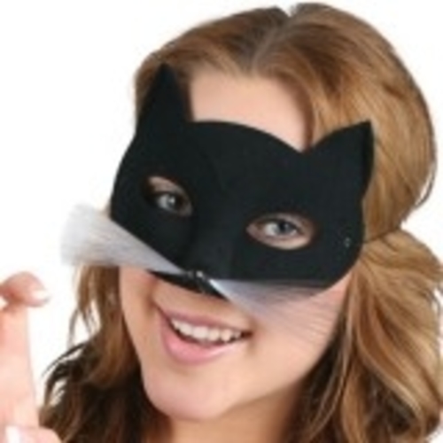 tabby cat black eye mask