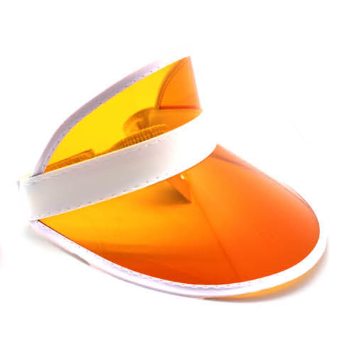 Orange Visor With White Rim - Online Costume Shop - Australia