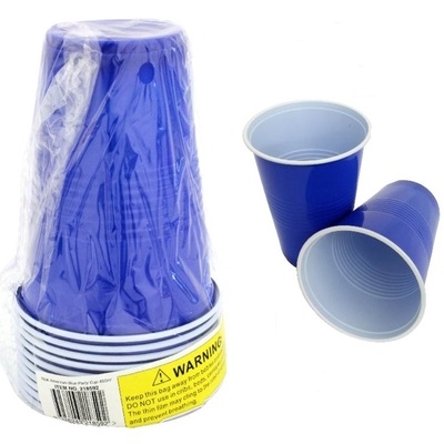 10pk Disposable Drinkware Cups American Blue
