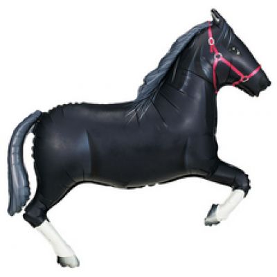 110cm Shape Black Horse Foil Balloon
