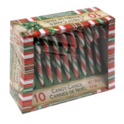 12pk Candy Canes Peppermint Red Green