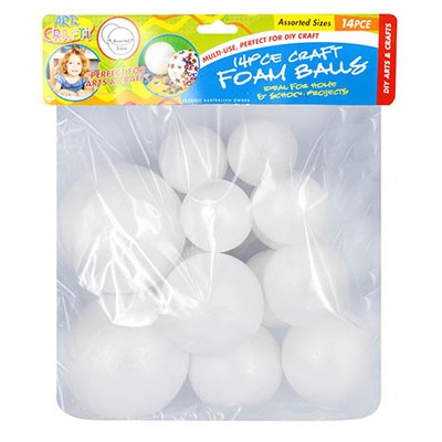 14pk Craft Foam Balls