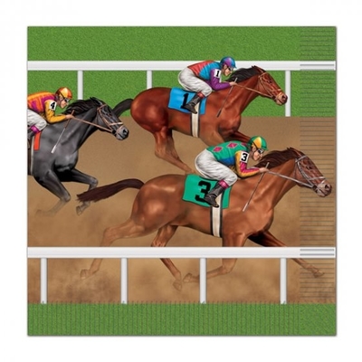 16pk Horse Racing Lunch Napkins
