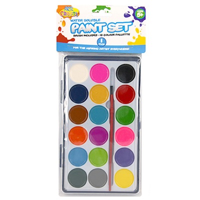 18 Colours Paint Set with Brush