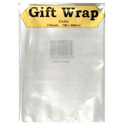 2 Sheet Clear Cello Gift Wrap