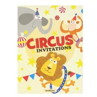 20 Sheet Circus Invitation Pads 1