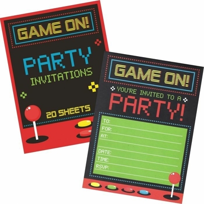 20 Sheet Game On Party Invitation Pads