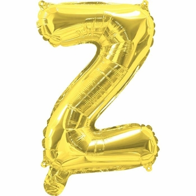 35cm Gold Letter Balloon Z