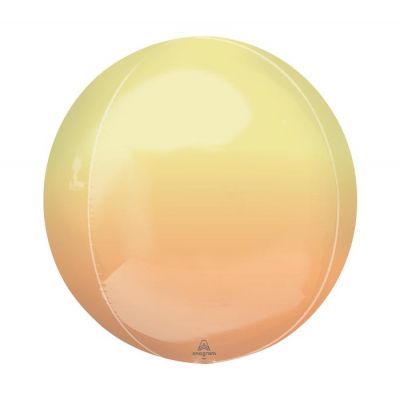 40cm Ombre Yellow Orange Orbz Balloon
