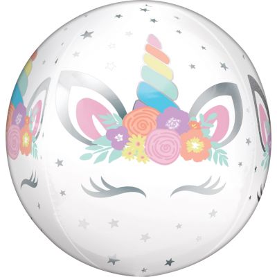 40cm Unicorn Party Orbz Balloon