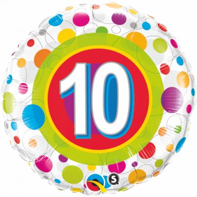 45cm 10th Birthday Foil Balloon