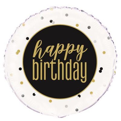 45cm Metallic Happy Birthday Foil Balloon