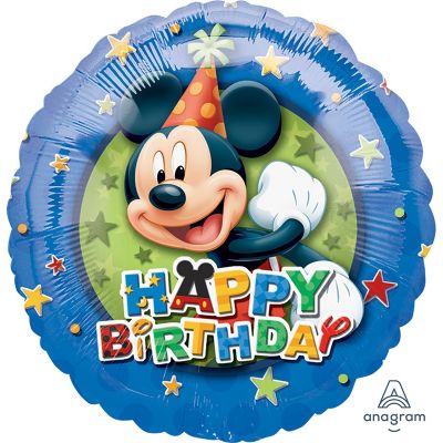 45cm Mickey Birthday Stars Foil Balloon