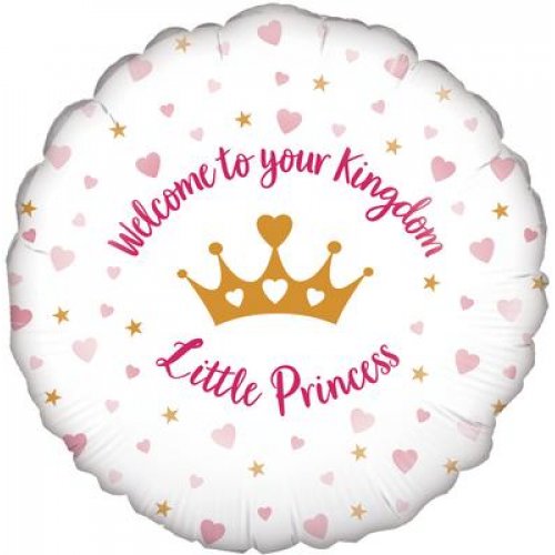 45cm Welcome To Your Kingdom Little Princess Foil Balloon