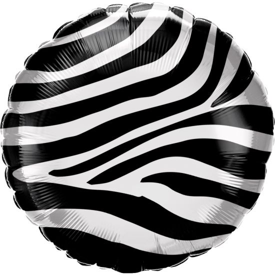 45cm Zebra Stripes Foil Balloon