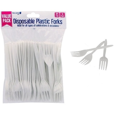 50pk Disposable Plastic Forks