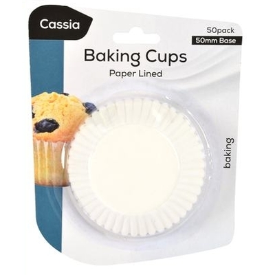 50pk Paper Lined Baking Cups