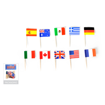 50pk World Flags Toothpicks
