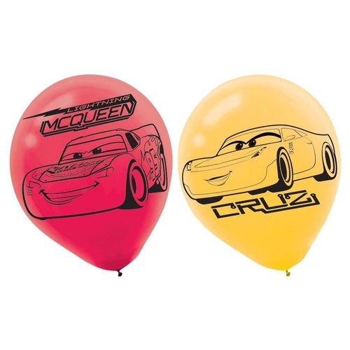 6pk cars latex balloon