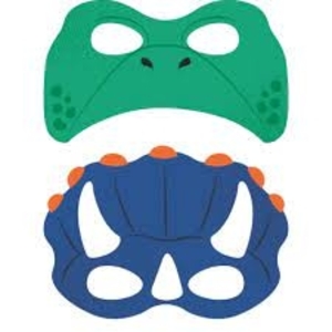 8pk Dinosaur Paper Masks