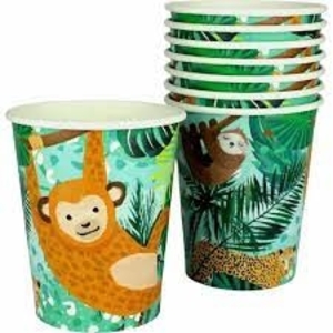 8pk Jungle Paper Cups
