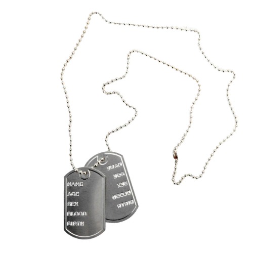 Army Dog Tag Necklace - Online Costume Shop - Australia