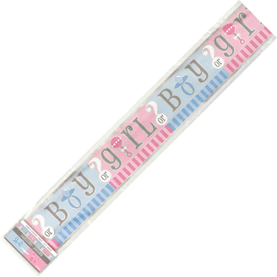 Baby Reveal Baby Shower Foil Banner 1