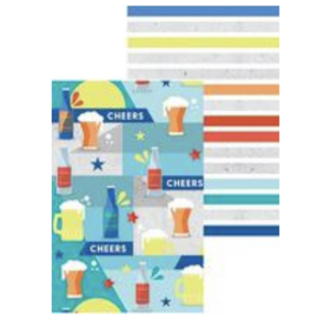 Cheers Beer Pattern 2 Side Design Folded Wrap