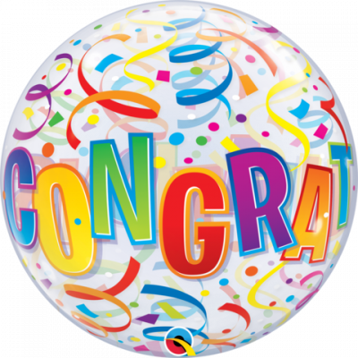 Congratulations Around Bubble Balloon