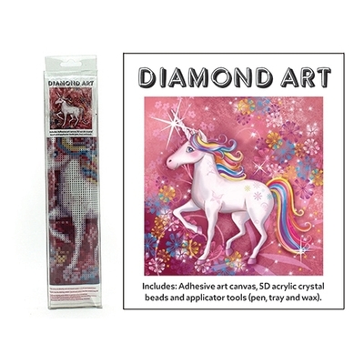 Diamond Art Kit Unicorn with Pink Back