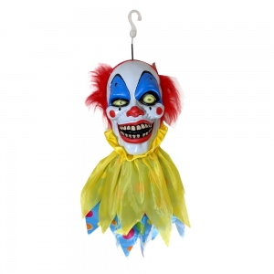 Hanging Bright Coloured Spinning Clown Head