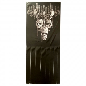 Hanging Curtain with Chained Skull Heads