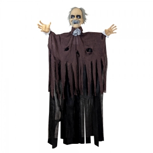 Hanging Scary Animated Old Man with Lights Sound