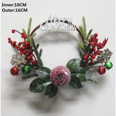 Merry Christmas Pine BerryFlower Wreath 1