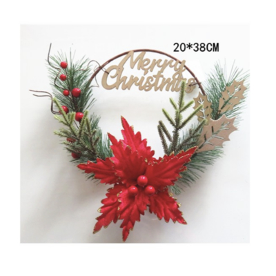 Merry Christmas Pine BerryFlower Wreath