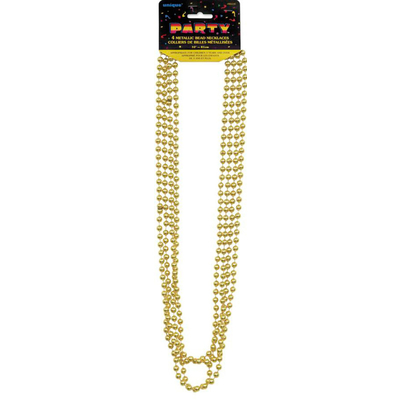 Metallic Bead Necklaces Gold 1