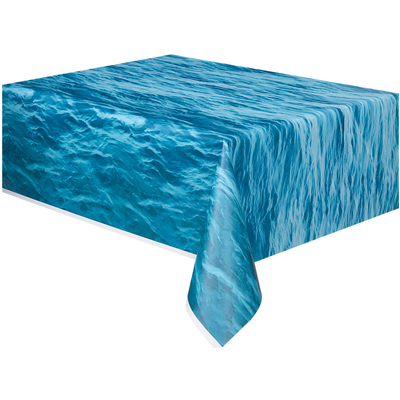 Ocean Waves Plastic Table Cover 137cm x 274cm 1