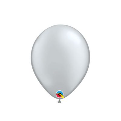 Qualatex 12cm Metallic Silver Latex Balloon