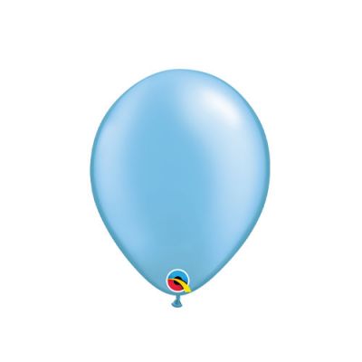 Qualatex 12cm Pearl Azure Blue Latex Balloon