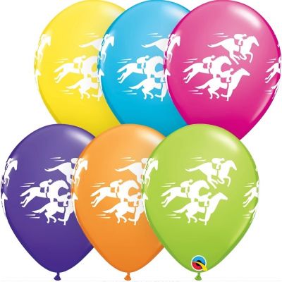 Qualatex 28cm Race Horses Latex Balloon