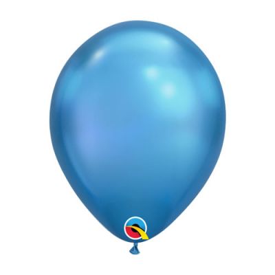 Qualatex 30cm Chrome Blue Latex Balloon